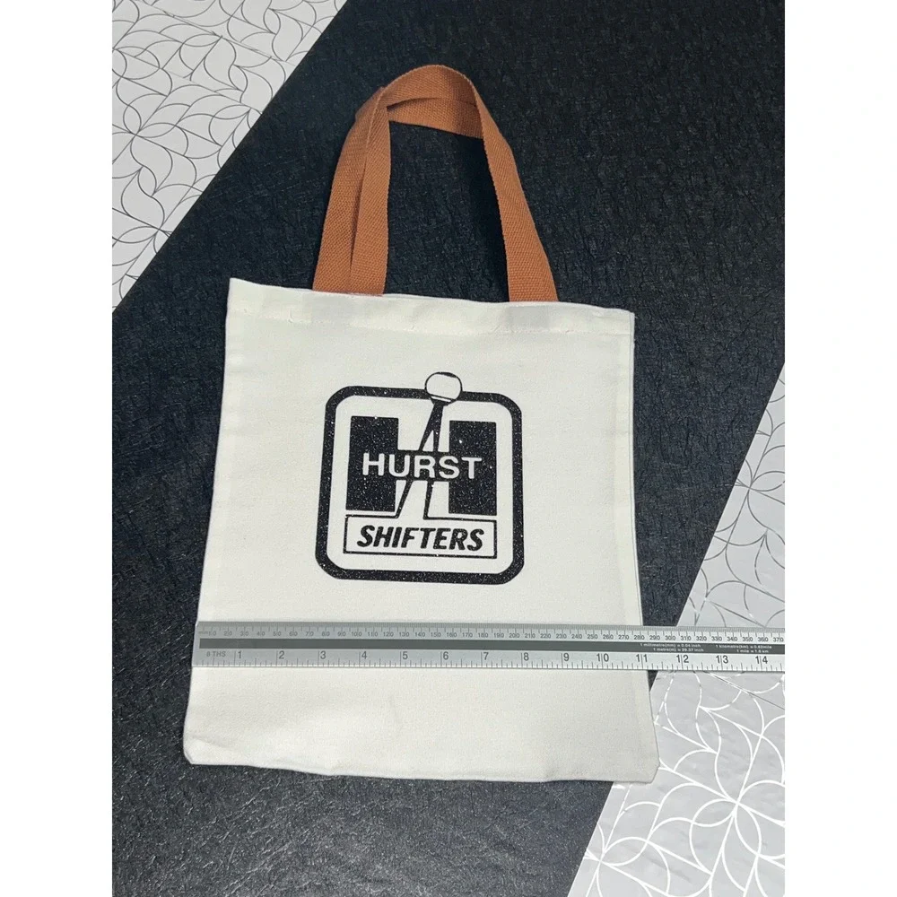 Hurst Shifters Tote Bag White Graphic Canvas Racing Gearhead Automotive Medium